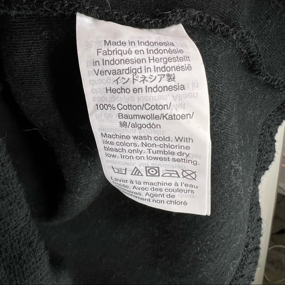 Madewell texture & thread black puff sleeve wrap top size medium - Picture 6 of 7